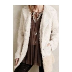 Anthropologie elevenses teddy coat
